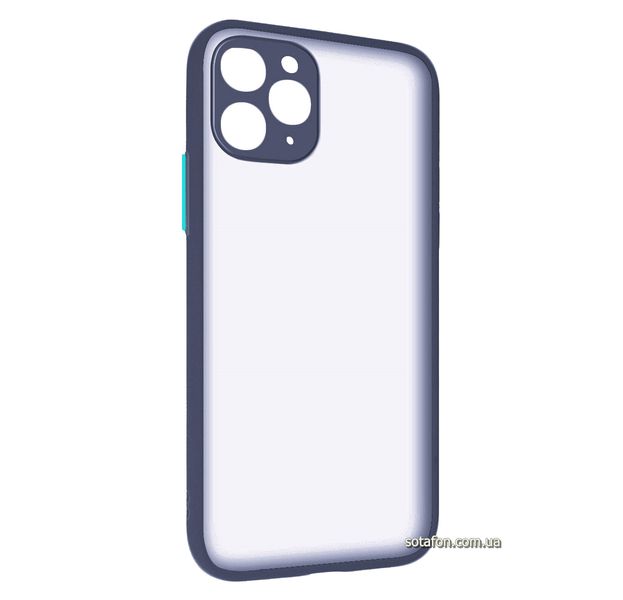 Чохол-накладка TPU+PC Shadow Matte Case New для iPhone 11 Pro Темно-синій / Блакитний 1012546 фото