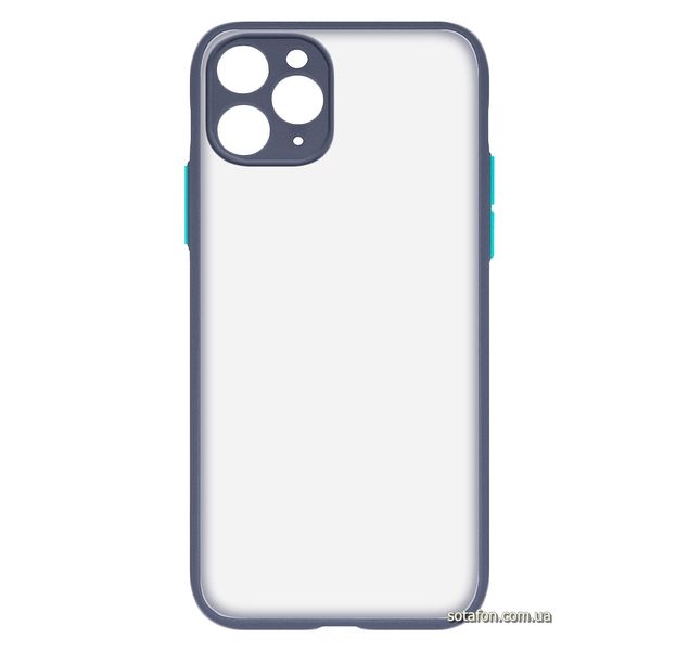 Чохол-накладка TPU+PC Shadow Matte Case New для iPhone 11 Pro Темно-синій / Блакитний 1012546 фото