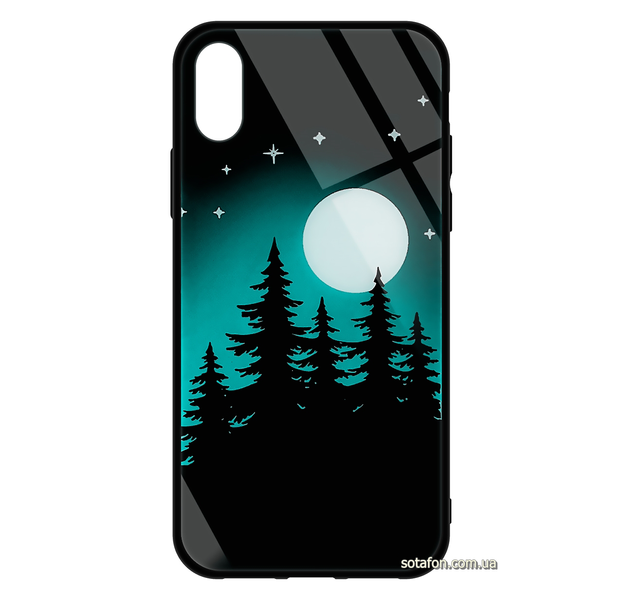 Чохол-накладка TPU+Glass TOTO Night Light Print світиться в темряві для iPhone X / Xs (Full Moon) 0088576217p фото