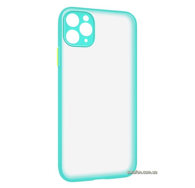 Чохол-накладка TPU+PC Shadow Matte Case New для iPhone 11 Pro Max М'ятний / Жовтий 1012549 фото