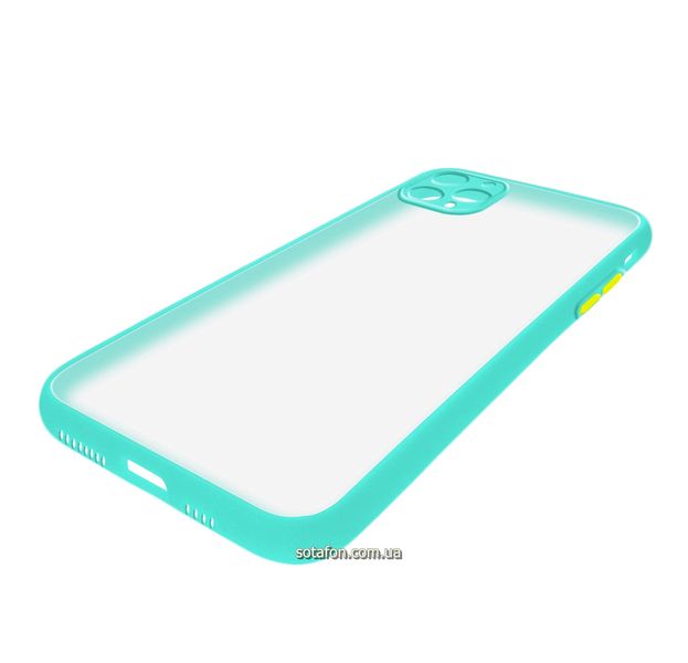 Чохол-накладка TPU+PC Shadow Matte Case New для iPhone 11 Pro Max М'ятний / Жовтий 1012549 фото