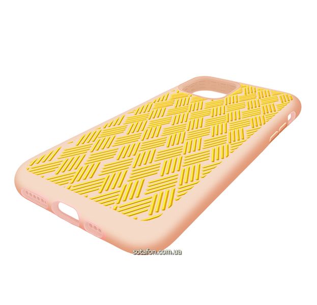 Чохол-накладка Silicone Weaving Case для iPhone 11 Pro Світло-рожевий 1012553 фото