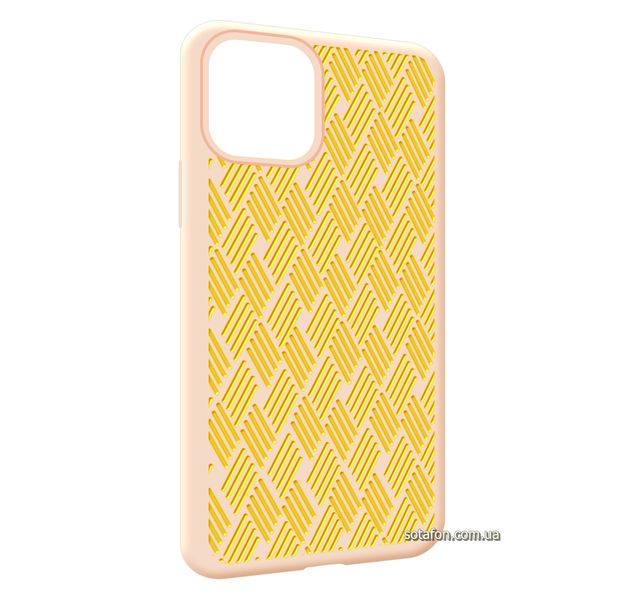 Чохол-накладка Silicone Weaving Case для iPhone 11 Pro Світло-рожевий 1012553 фото