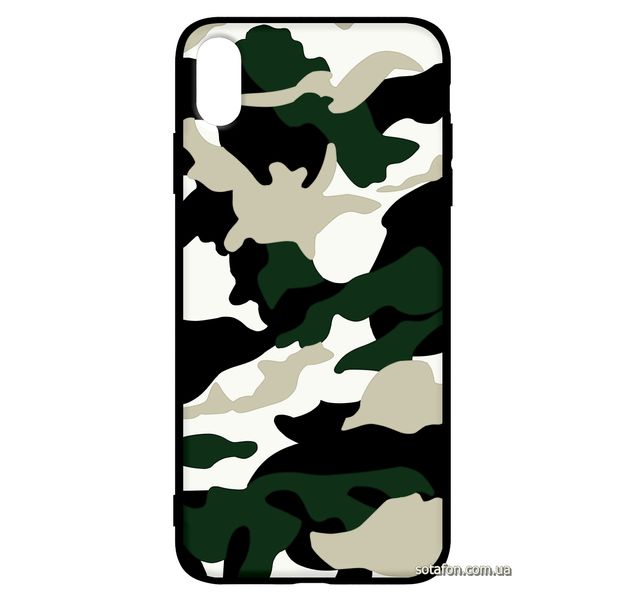 Чехол-накладка TPU Camouflage Case для iPhone Xs Max Белый 1001000381 фото