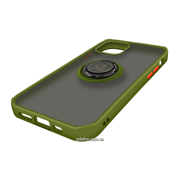 Чохол-накладка TPU+PC Deen ColorEdgingRing for Magnet для iPhone 12 / 12 Pro Оливковий 0088576220p фото