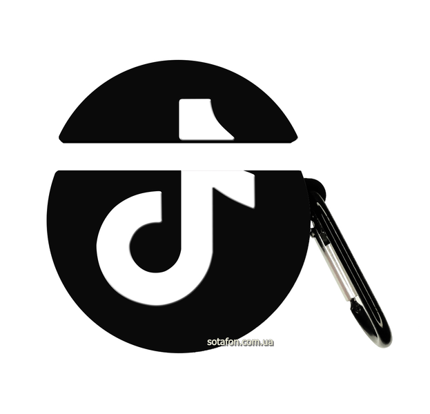 Чехол для наушников TikTok Logo для AirPods 1 / 2 Черный 0088576173p фото