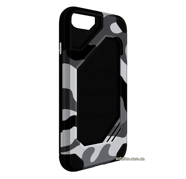 Чехол-накладка TPU+PC MOTOMO Military для iPhone 7 / 8 / SE (2020) Серый / Камуфляж 0088576222p фото