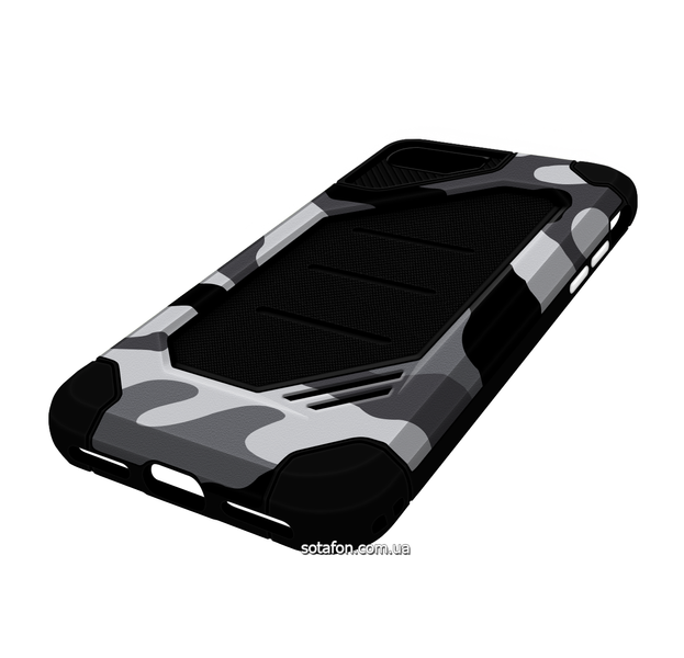 Чехол-накладка TPU+PC MOTOMO Military для iPhone 7 / 8 / SE (2020) Серый / Камуфляж 0088576222p фото