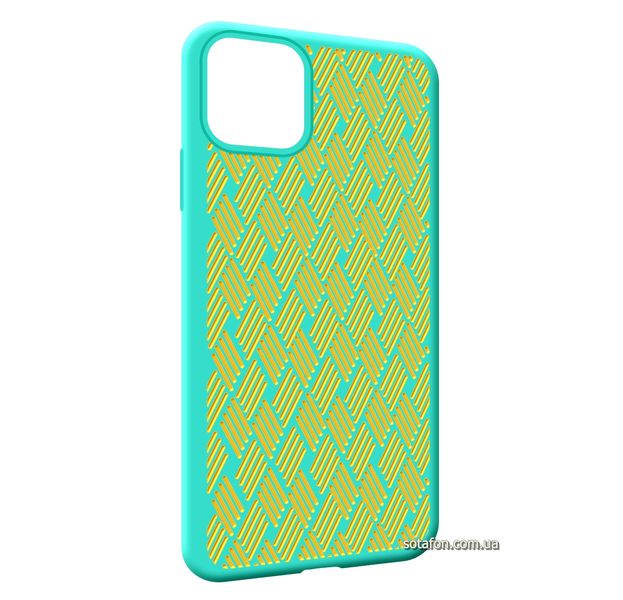 Чехол-накладка Silicone Weaving Case для iPhone 11 Pro Max Бирюзовый 1012555 фото