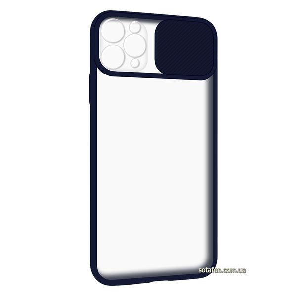 Чехол-накладка TPU+PC Camera Protect Matte Case для iPhone 11 Pro Max Темно-синий 1001000317 фото