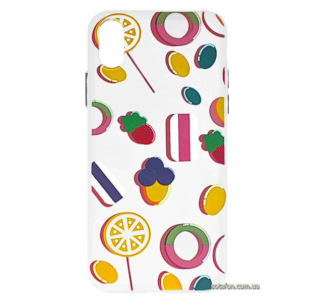 Чехол-накладка TPU+PC Great world series case для iPhone X / Xs (Lollipops) 1012558 фото