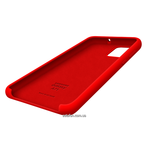 Чехол-накладка Silicone Cover (AA) для Samsung Galaxy A71 SM-A715F Красный 0088576265p фото | SOTAFON