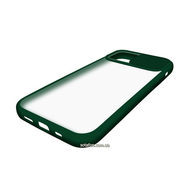 Чохол-накладка TPU+PC Camera Protect Matte Case для iPhone 12 / 12 Pro Лісовий зелений 1001000334 фото