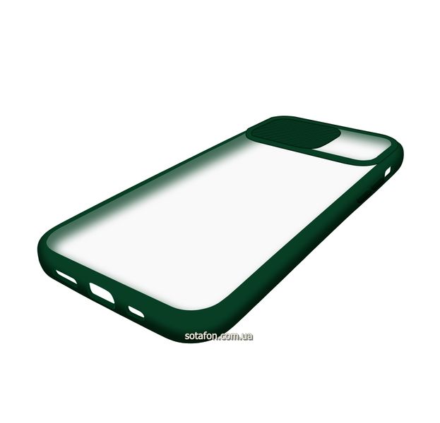 Чохол-накладка TPU+PC Camera Protect Matte Case для iPhone 12 / 12 Pro Лісовий зелений 1001000334 фото