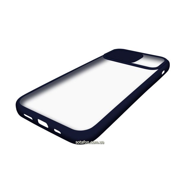 Чехол-накладка TPU+PC Camera Protect Matte Case для iPhone 12 / 12 Pro Темно-синий 1001000333 фото