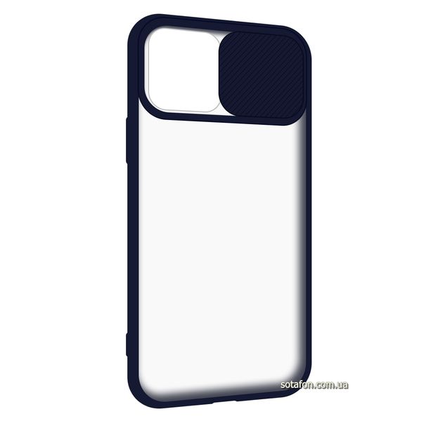 Чехол-накладка TPU+PC Camera Protect Matte Case для iPhone 12 / 12 Pro Темно-синий 1001000333 фото