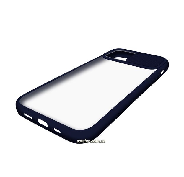 Чехол-накладка TPU+PC Camera Protect Matte Case для iPhone 12 / 12 Pro Темно-синий 1001000333 фото