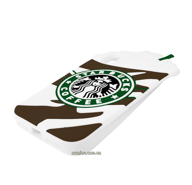 Чехол-накладка TPU 3D Starbucks Coffee Case для iPhone X / Xs Белый / Коричневый 0088576178p фото