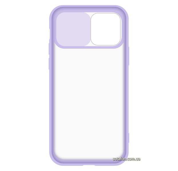 Чехол-накладка TPU+PC Camera Protect Matte Case для iPhone 12 / 12 Pro Фиолетовый 1001000336 фото