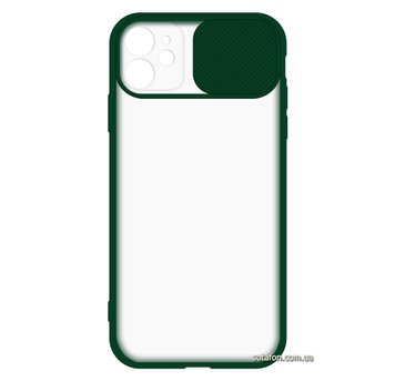 Чохол-накладка TPU+PC Camera Protect Matte Case для iPhone 11 Лісовий зелений 1001000311 фото