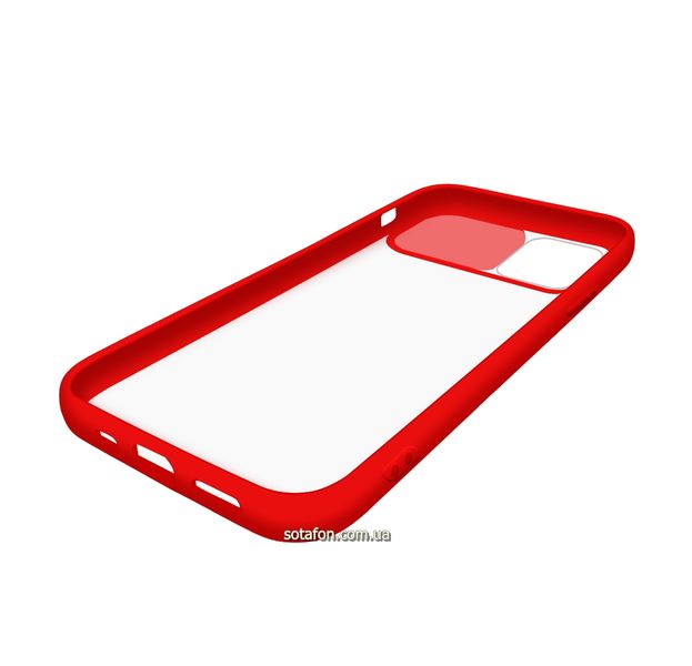 Чехол-накладка TPU+PC Camera Protect Matte Case для iPhone 12 / 12 Pro Красный 1001000337 фото