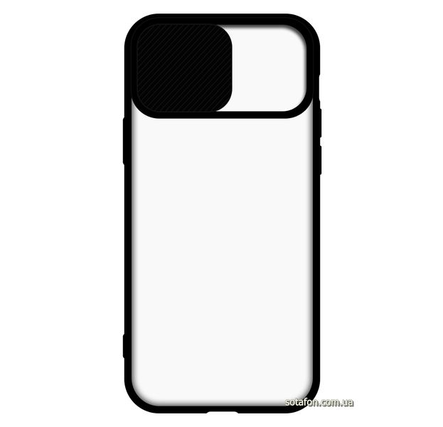 Чехол-накладка TPU+PC Camera Protect Matte Case для iPhone 12 / 12 Pro Черный 1001000332 фото