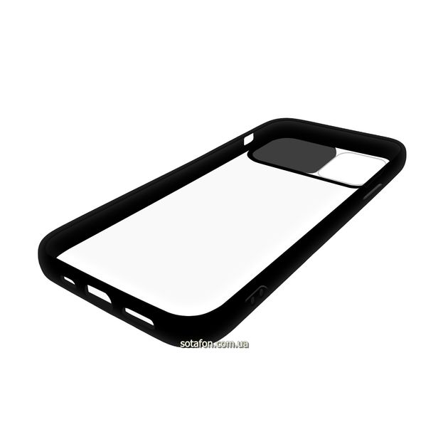 Чехол-накладка TPU+PC Camera Protect Matte Case для iPhone 12 / 12 Pro Черный 1001000332 фото