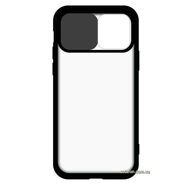 Чехол-накладка TPU+PC Camera Protect Matte Case для iPhone 12 / 12 Pro Черный 1001000332 фото