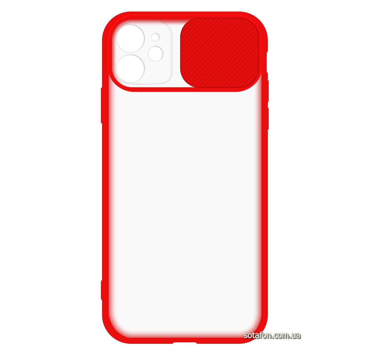 Купить Чехол-накладка TPU+PC Camera Protect Matte Case для iPhone 11  Красный в интернет магазине «СОТАФОН»