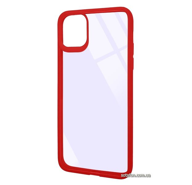 Чохол-накладка TPU+PC Colored Edge Case для iPhone 11 Pro Max Червоний 1001000404 фото