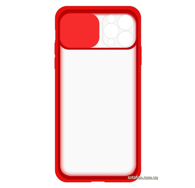 Чехол-накладка TPU+PC Camera Protect Matte Case для iPhone 11 Pro Max Красный 1001000316 фото