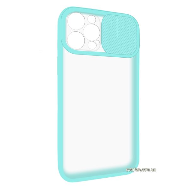 Чехол-накладка TPU+PC Camera Protect Matte Case для iPhone 12 Pro Max Голубой 1001000327 фото