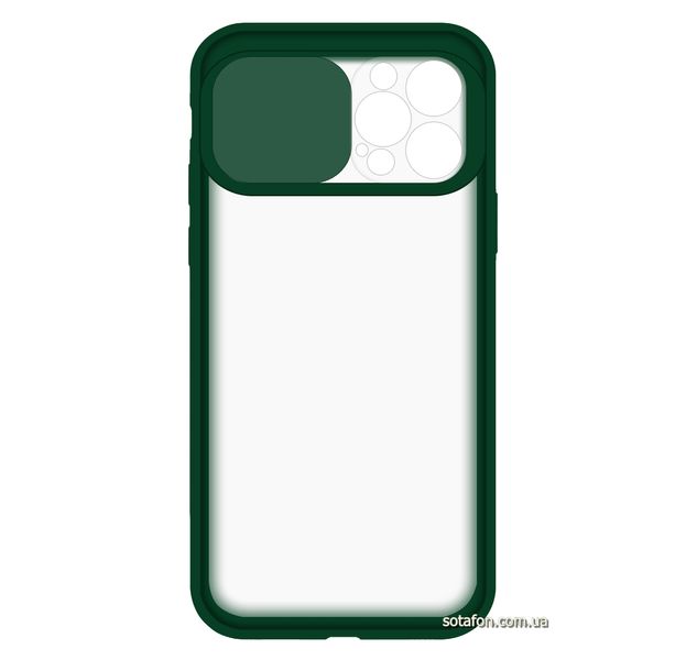 Чохол-накладка TPU+PC Camera Protect Matte Case для iPhone 12 Pro Max Лісовий зелений 1001000329 фото