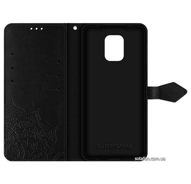 Кожаный чехол-книжка Art Case для Xiaomi Redmi Note 9s / Note 9 Pro / Note 9 Pro Max Черный 0088576235p фото