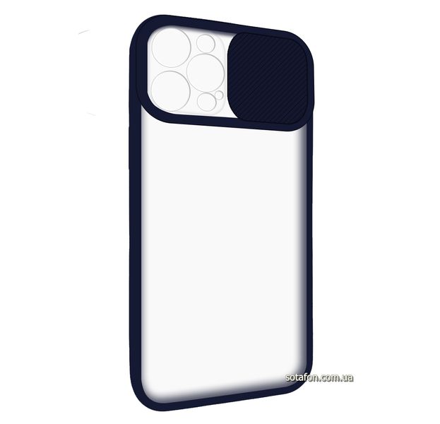 Чехол-накладка TPU+PC Camera Protect Matte Case для iPhone 12 Pro Max Темно-синий 1001000328 фото